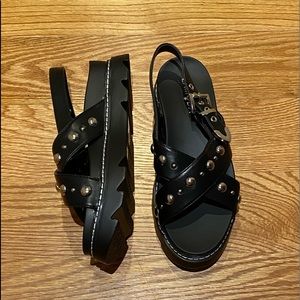 Studded Chunky Sandals -  VEGAN leather!